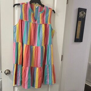 Crown & Ivy Multicolor Striped Kids Dress